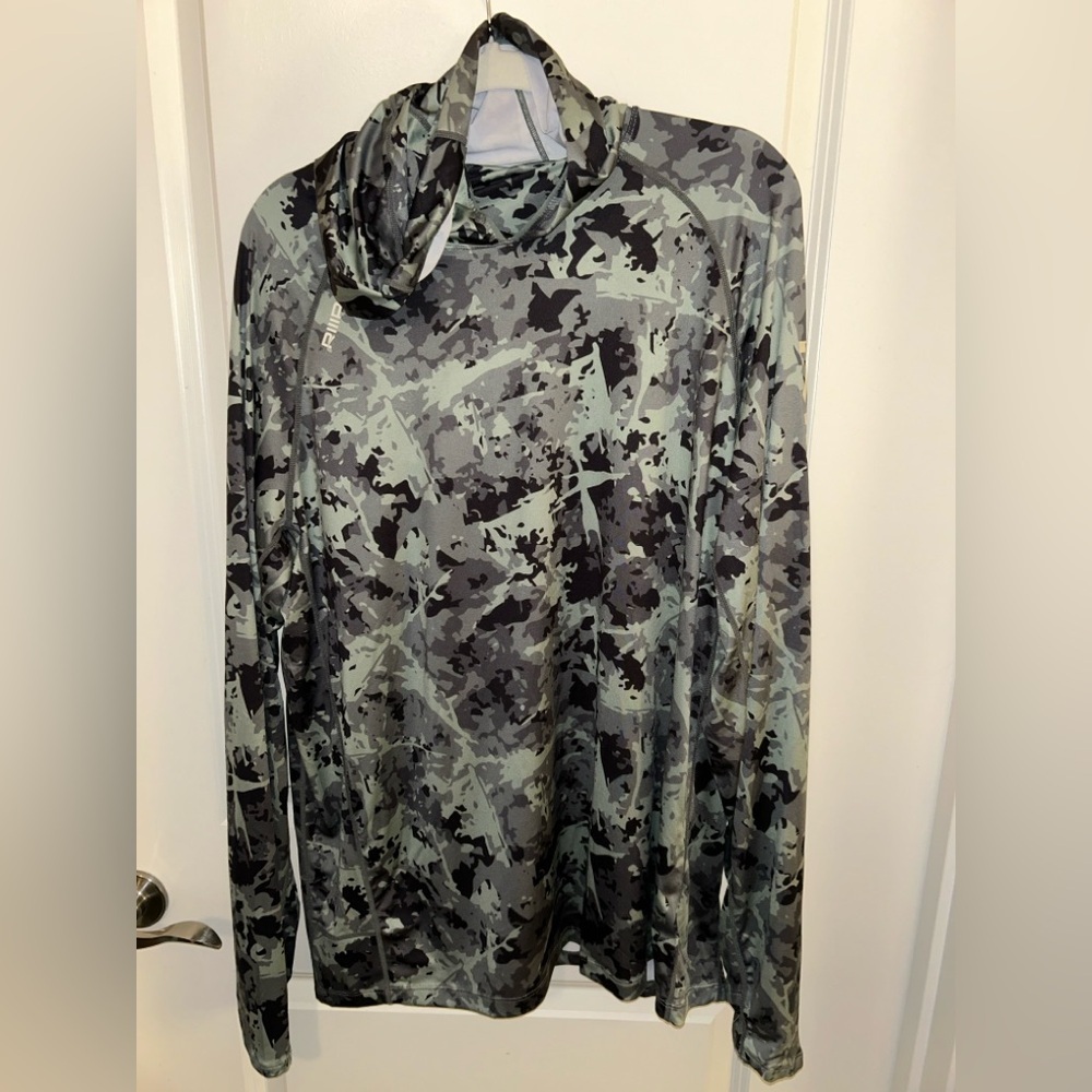 RIIPO Camouflage Long Sleeve Rash Guard/ Fishing Shirt